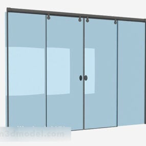 3d модель розсувних скляних дверей