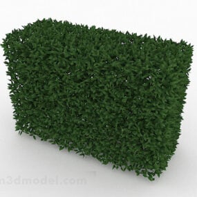 Hedge Square Green Grass 3d model