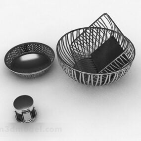 Ustensiles de cuisine creux en acier inoxydable modèle 3D