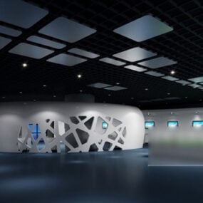 3D-Modell des Innenraums des Sportzentrums