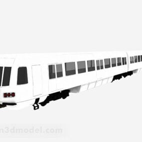 Model 3D białego wagonu kolejowego