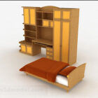 Design Of Yellow Wooden Bed