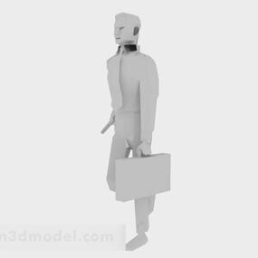 Adult Man Office Worker 3d model