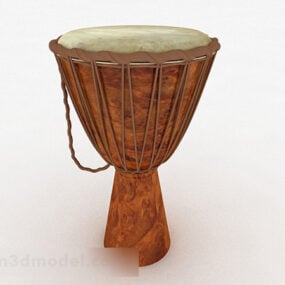 African Tambourine Instrument 3d model