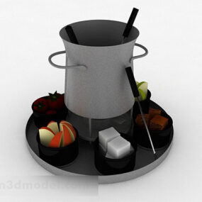 Odpolední čaj Dezert Pečivo 3D model