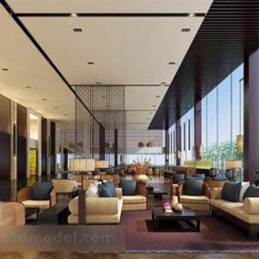 Phòng khách sân bay Max Free Interior 3d model