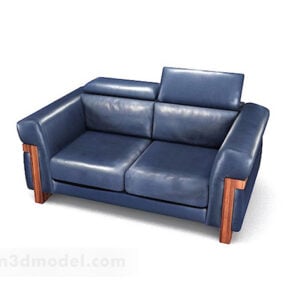 American Blue Home Wooden Double Sofa 3d model