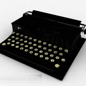 Modelo 3d de máquina de escrever retrô americana