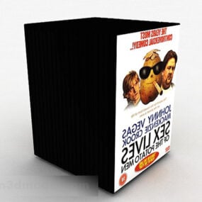DVD Oynatıcılı Düz ​​Televizyon 3D modeli