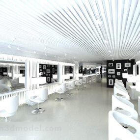 Model 3D Interior Barber Shop