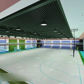 3D-Modell des Innenraums des Basketballplatzes