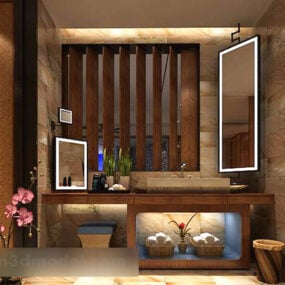 Espejo de baño Interior modelo 3d
