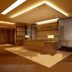 Beauty Salon Reception Interior 3d model
