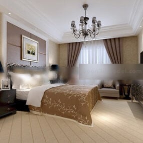Nội thất phòng ngủ khách sạn V3 mẫu 3d