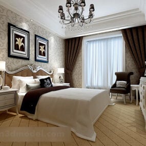 Neo Classic Bedroom Interior 3d model