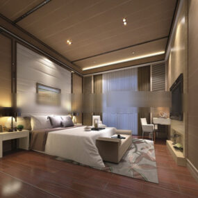 Modernism Bedroom Design Interior 3d model