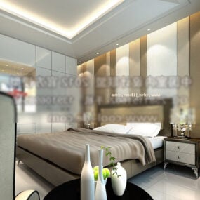 Asian Bedroom Interior 3d model