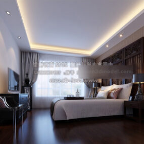Master Double Bedroom Interior 3d model