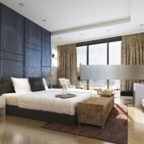 Master Bedroom For Hotel Interior 3d model