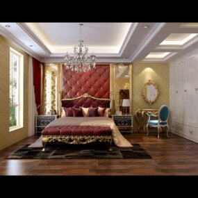 Bedroom Chandeliers Interior 3d model