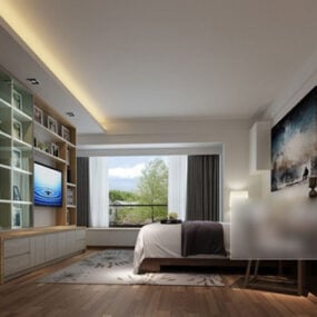 Bedroom Home Tv Cabinet Interior 3d model