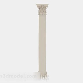 Beige Chinese Style Pillar 3d model