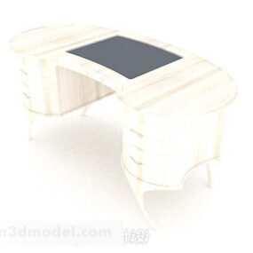 Beige Desk 3d model
