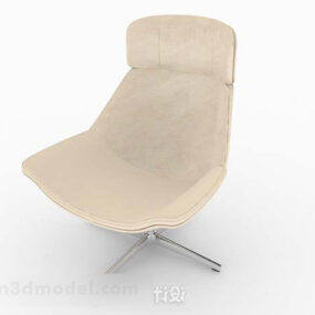 Beige Minimalist Casual Chair 3d model