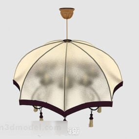 Lámpara de araña de sombra beige modelo 3d
