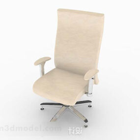 Beige enkel men afslappet stol 3d-model
