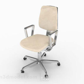 Beige Simple Office Chair 3d model