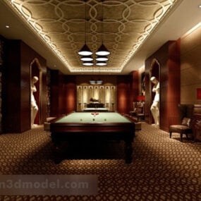 Billiard Room Interior 3d model