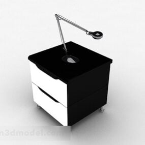 Black And White Bedside Table 3d model