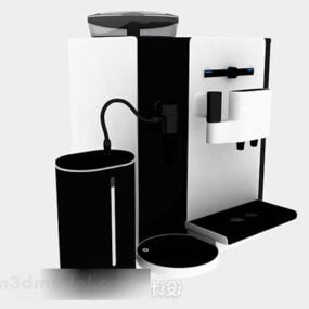 Modelo 3d de máquina de café doméstico preto e branco