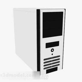 黑色和白色电脑主机3d模型