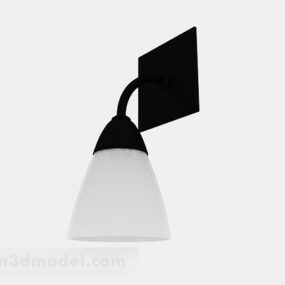 Schwarz-weißes 3D-Modell der Wandleuchte für Zuhause