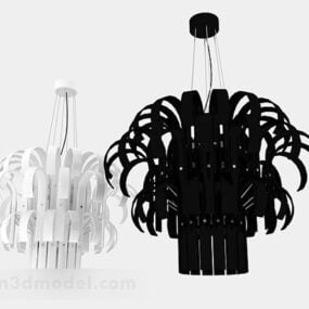 Black White Osobnostní lustr 3D model