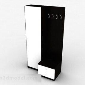 Armoire de chambre noire et blanche modèle 3D