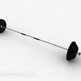 Gym Black Barbell 3d model