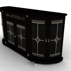 Black Cabinet Design 3d model