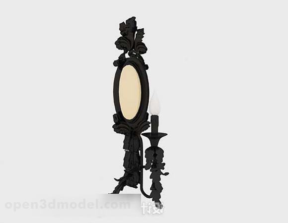 Black Candlestick Lamp