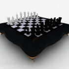 Černý šachový 3D model