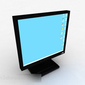 Écran d'ordinateur noir modèle 3D