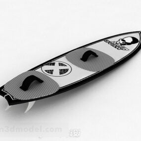 Black Cool Surfboard 3d model