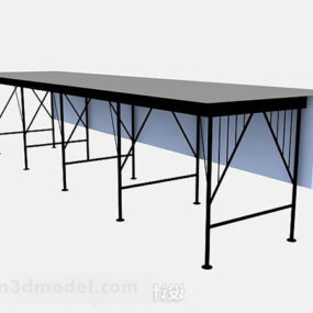Black Desk Furniture 3d model