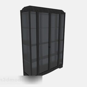Black Display Cabinet V1 3d model