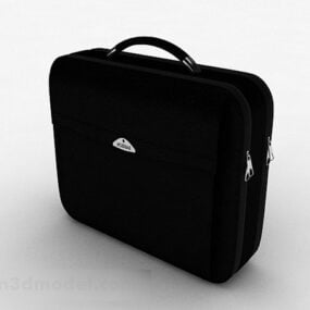 Black Double Computer Bag 3d model
