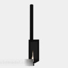 Black electronic fireplace 3d model