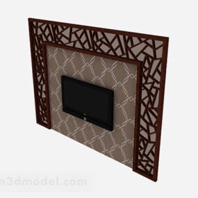 Black Hanging Tv Furniture 3d model