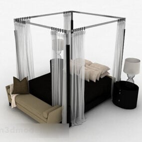 Home Poster Double Bed 3d model